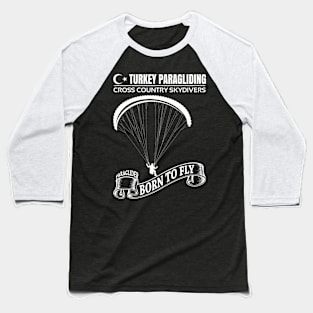 Paragliding | Turkey Skydivers 2021 | 2 Sided Baseball T-Shirt